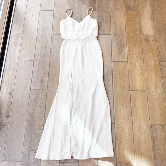 NEW Dress The Population Maxi Dress Formal Bridal Wedding Off White Small - Picture 2 of 13